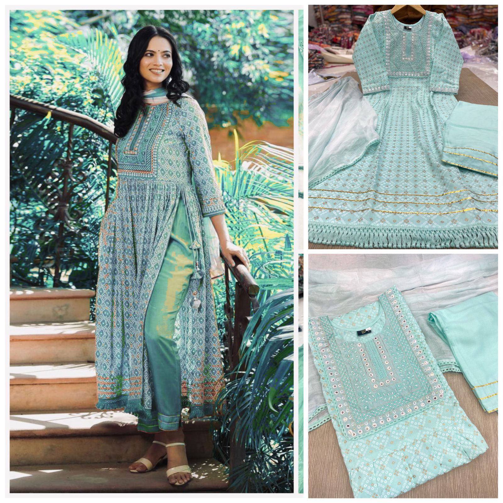  Jungle Book By Tdg Naira Cut Printed Embroidery Kurti With Bottom Dupatta Wholesalers In Delhi